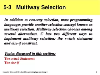 5-3   Multiway Selection