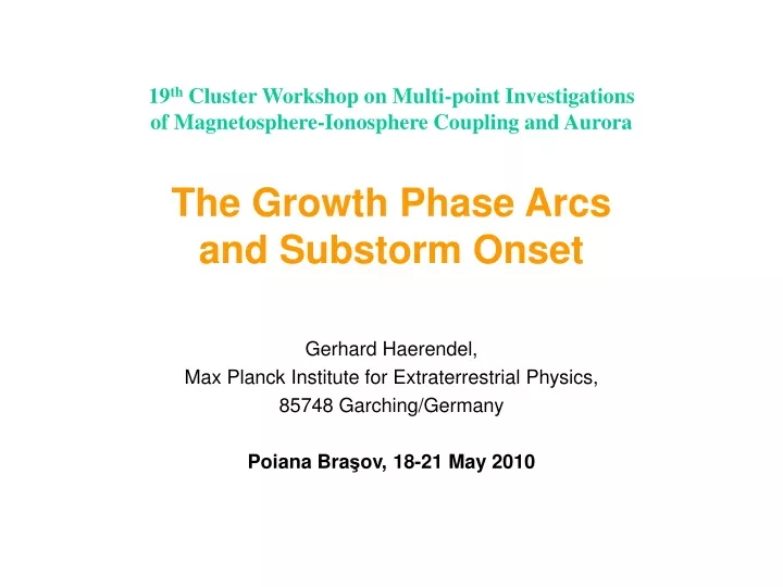 the growth phase arcs and substorm onset