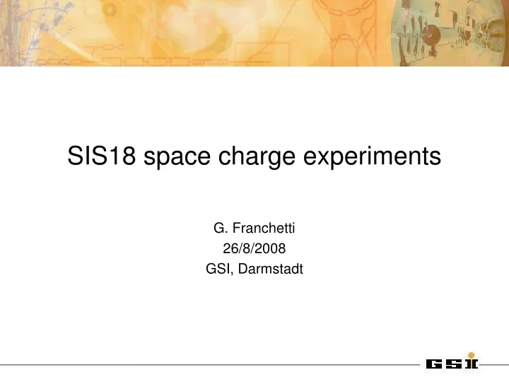sis18 space charge experiments