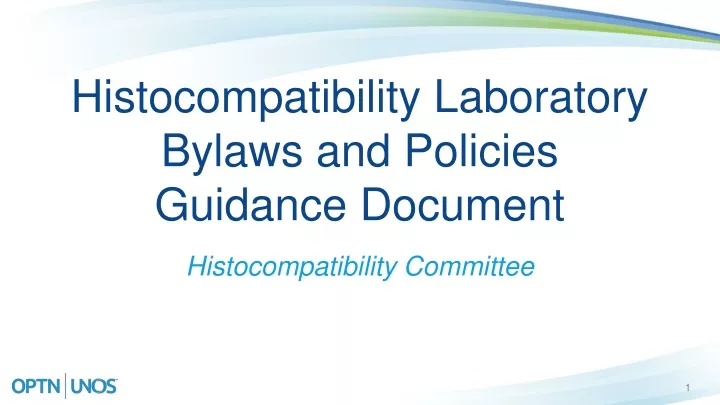 histocompatibility laboratory bylaws and policies guidance document