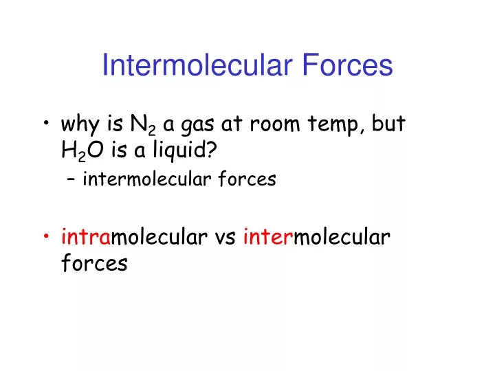 intermolecular forces