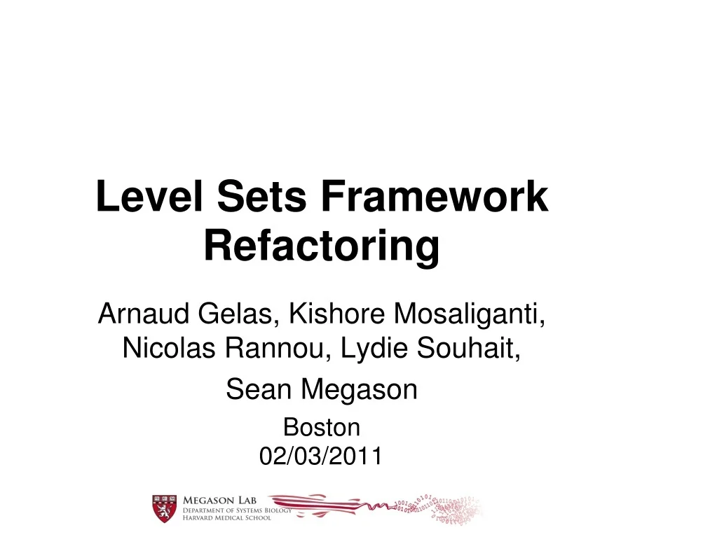 Set Frame Work PPT - Level Sets Framework Refactoring PowerPoint Presentation, free ...