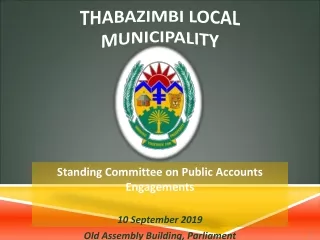 Standing Committee on Public Accounts Engagements 10 September 2019