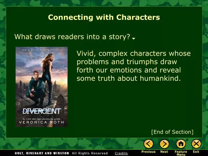 connecting with characters