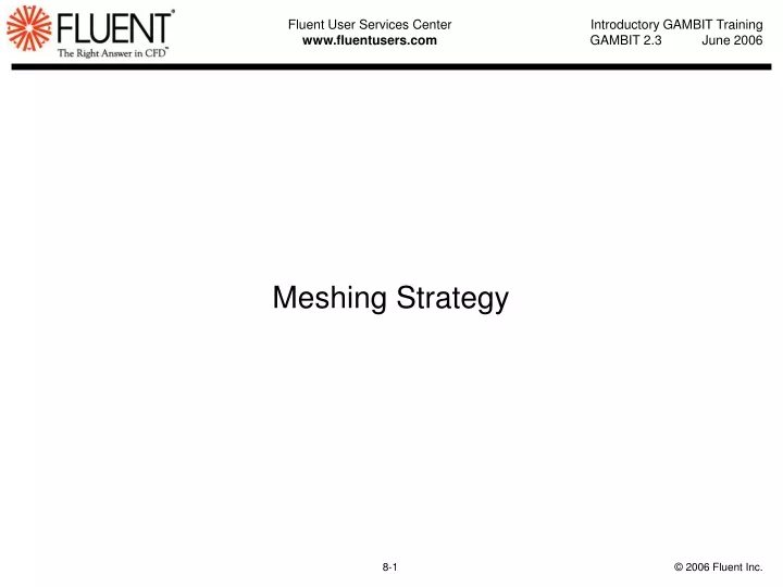 meshing strategy
