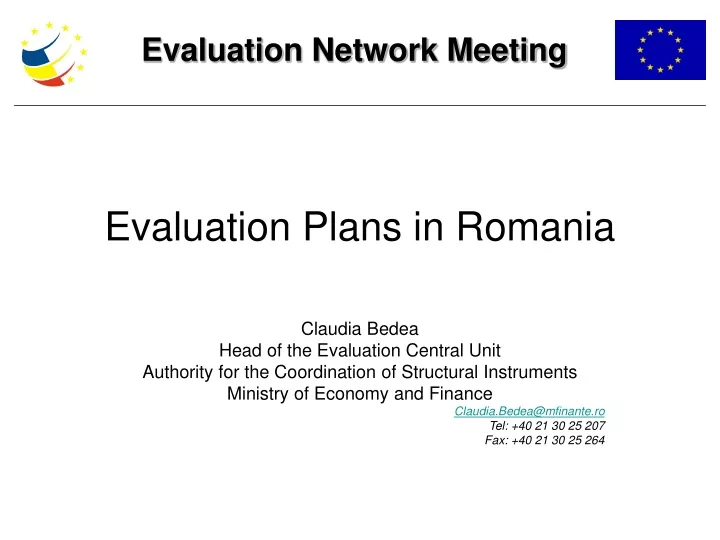 evaluation plans in romania