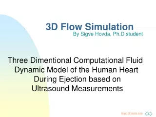3D Flow Simulation