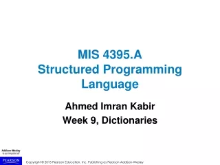 MIS 4395.A Structured Programming Language