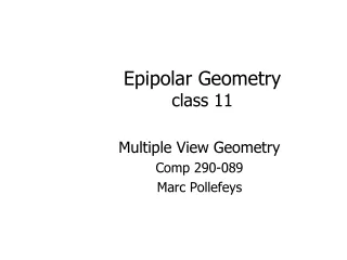 Epipolar Geometry class 11