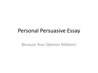 Personal Persuasive Essay