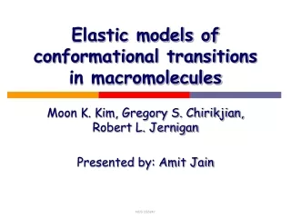Elastic models of conformational transitions in macromolecules