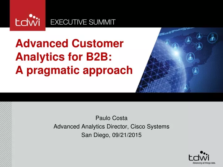 advanced customer analytics for b2b a pragmatic approach