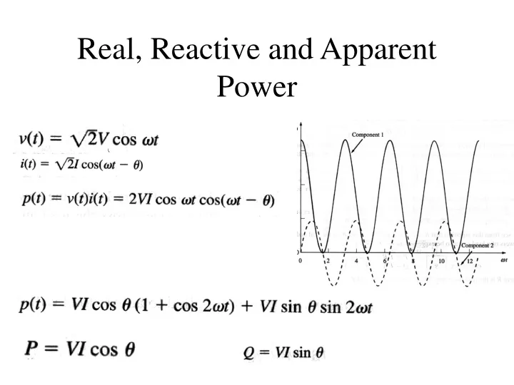 real reactive and apparent power