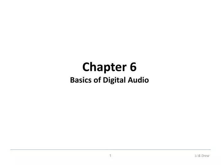 chapter 6 basics of digital audio