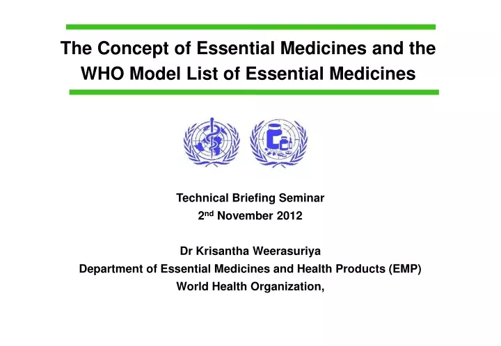 the concept of essential medicines
