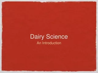Dairy Science