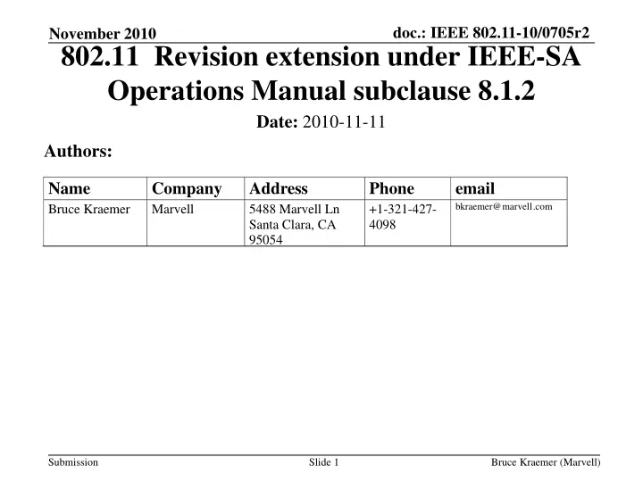 802 11 revision extension under ieee sa operations manual subclause 8 1 2