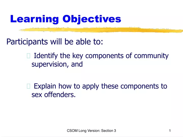 learning objectives