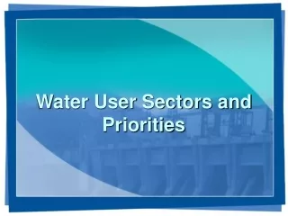 Water User Sectors and Priorities