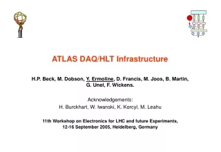 ATLAS DAQ/HLT Infrastructure