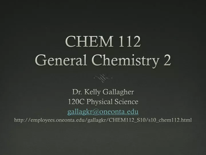 chem 112 general chemistry 2