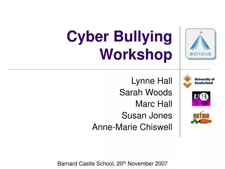 cyber bullying workshop