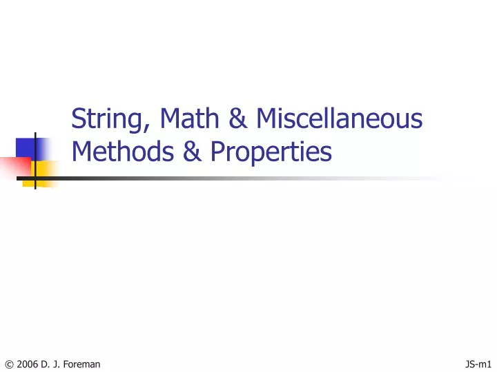 string math miscellaneous methods properties
