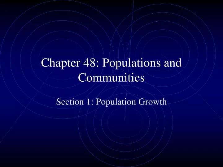 chapter 48 populations and communities