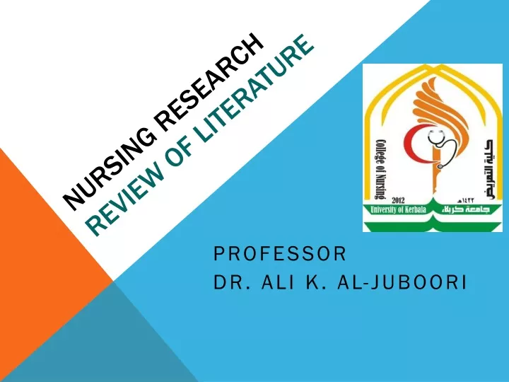 nursing research review of literature