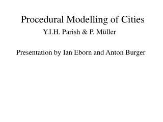 Procedural Modelling of Cities