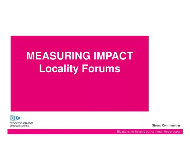 measuring impact locality forums