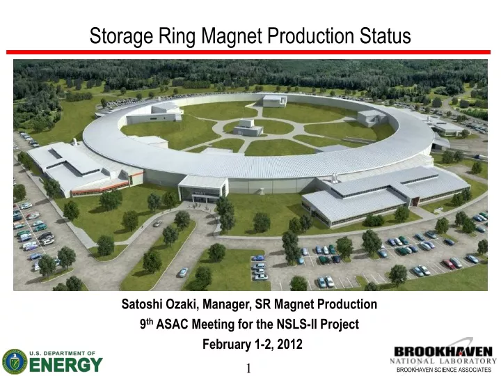 storage ring magnet production status