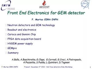 Front End Electronics for GEM detector