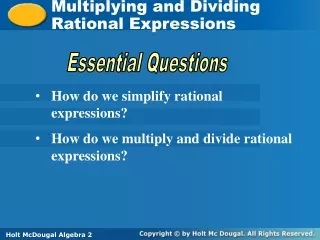 Multiplying and Dividing Rational Expressions