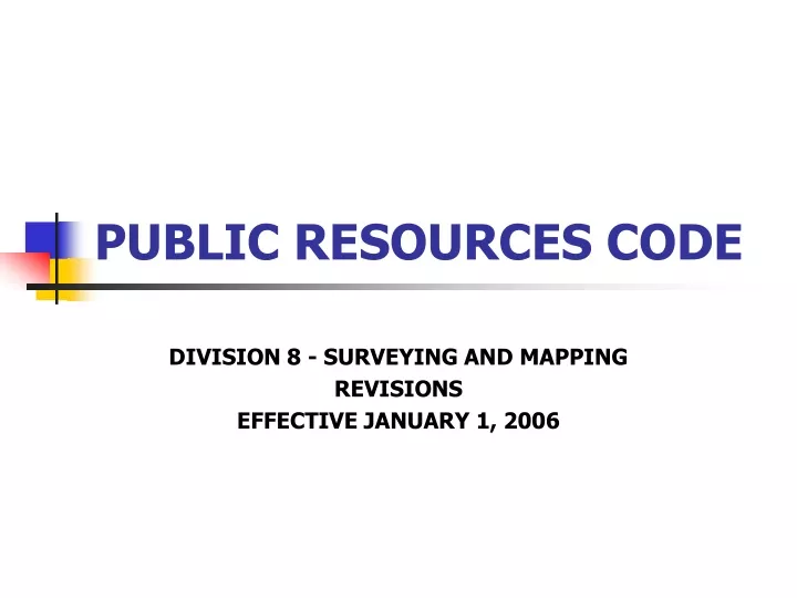 public resources code