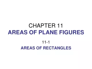 CHAPTER 11 AREAS OF PLANE FIGURES