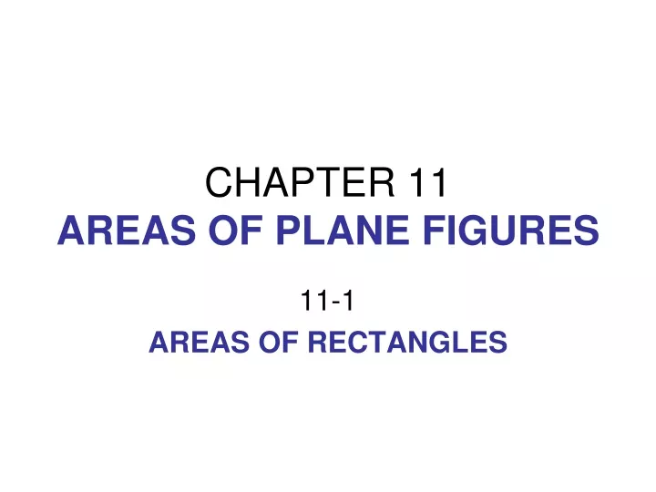 chapter 11 areas of plane figures