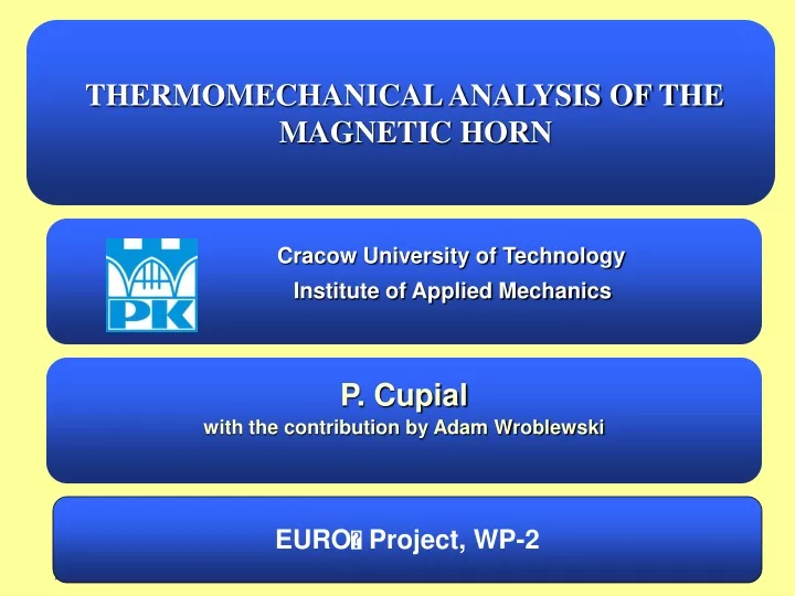 thermomechanical analysis of the magnetic horn