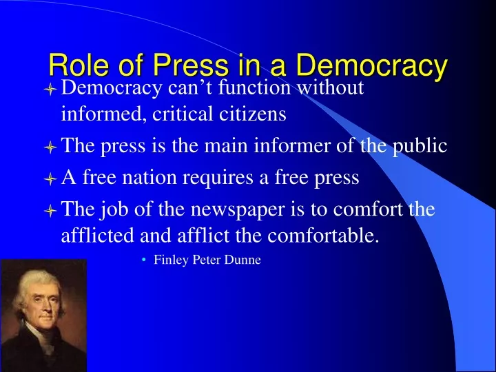 role of press in a democracy