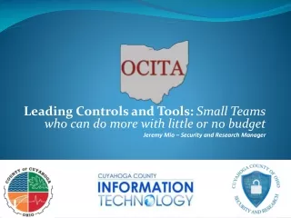 Leading Controls and Tools:  Small Teams who can do more with little or no budget