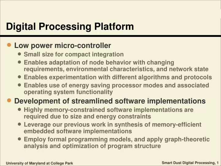 digital processing platform