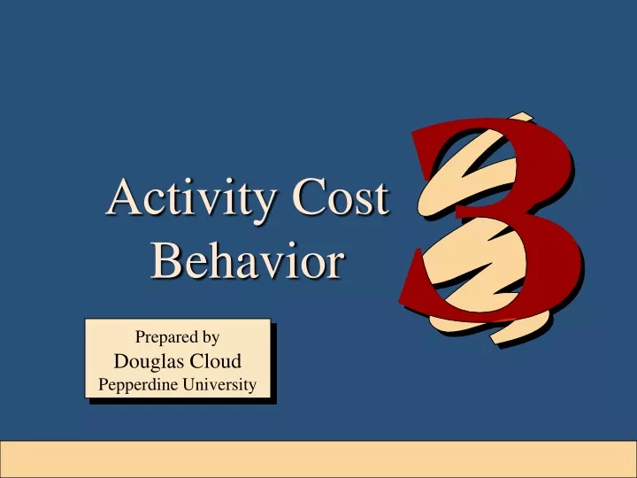activity cost behavior