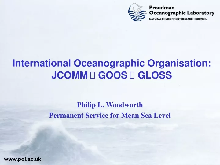 international oceanographic organisation jcomm goos gloss