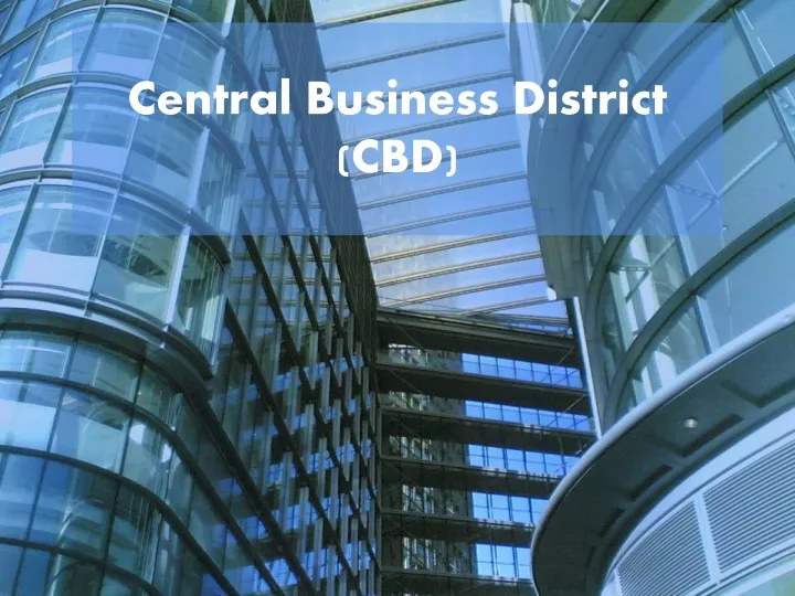 central business district cbd