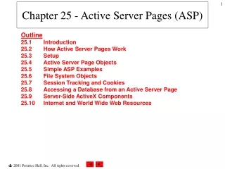 Chapter 25 - Active Server Pages (ASP)