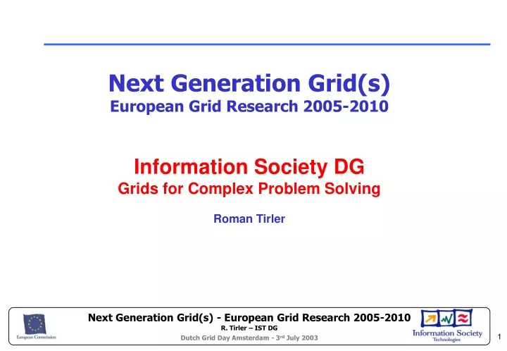 next generation grid s european grid research 2005 2010