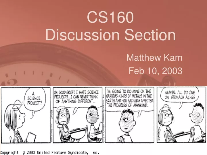 cs160 discussion section