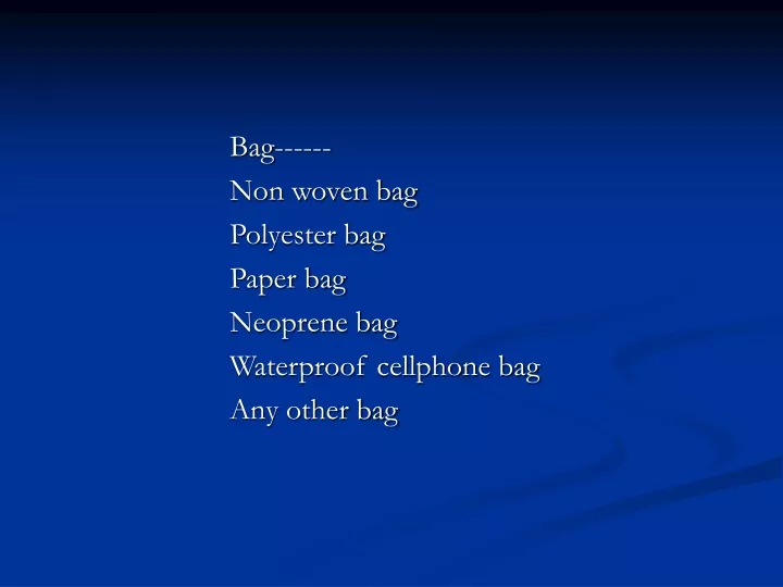 bag non woven bag polyester bag paper