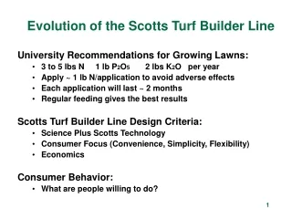 Evolution of the Scotts Turf Builder Line