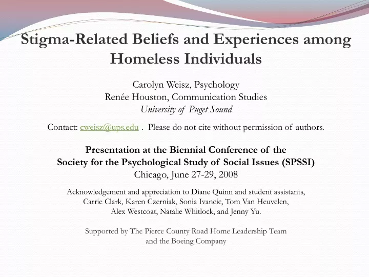 stigma related beliefs and experiences among